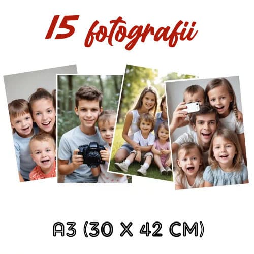 Set 15 fotografii cu imaginea ta, A3 (30 x 42 cm)