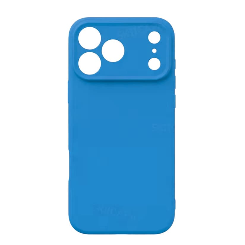 Husa Apple iPhone 17 Pro, Luxury Silicone, protectie camera, catifea in interior, albastru deschis — 2