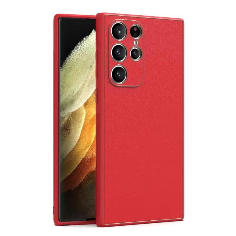 Husa Samsung Galaxy A55, Yolo Eco-Leather, piele ecologica, rosie