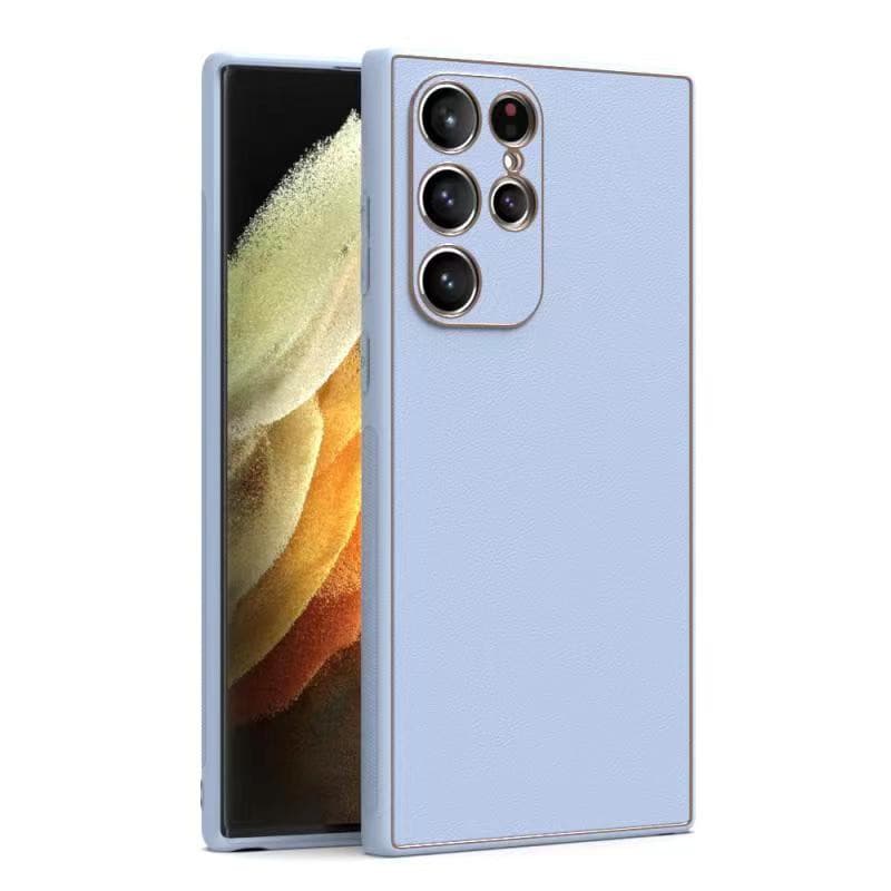 Husa Samsung Galaxy A55, Yolo Eco-Leather, piele ecologica, albastru deschis