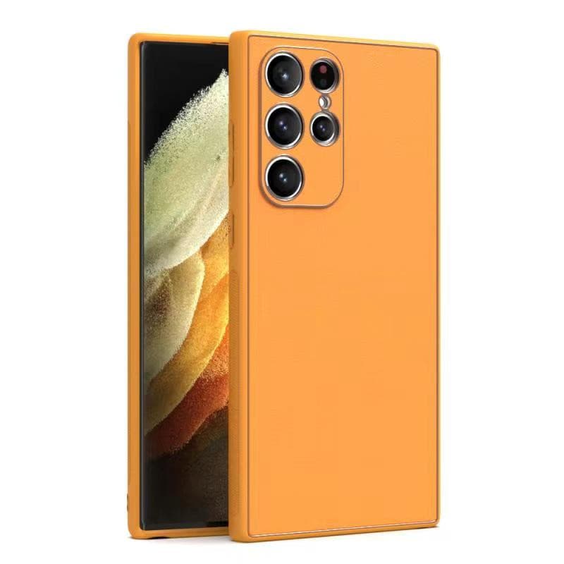 Husa Samsung Galaxy A15, Yolo Eco-Leather, piele ecologica, portocalie