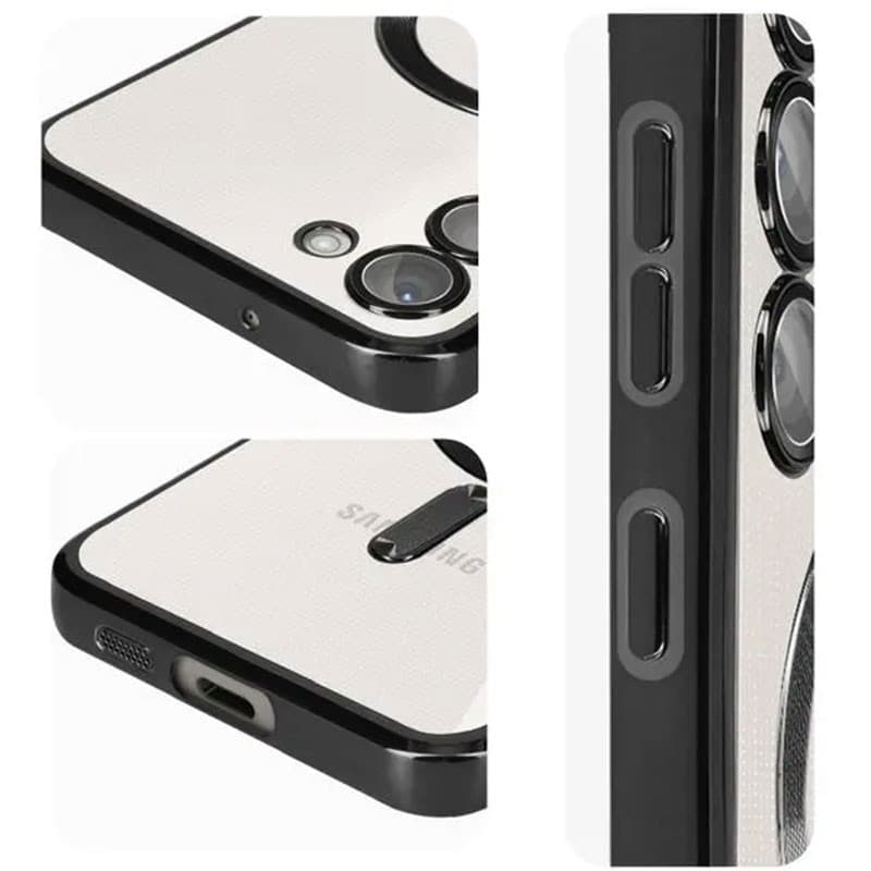 Husa Samsung Galaxy S24, Electroplating Magsafe TPU, protectie camera, margini negre — 3
