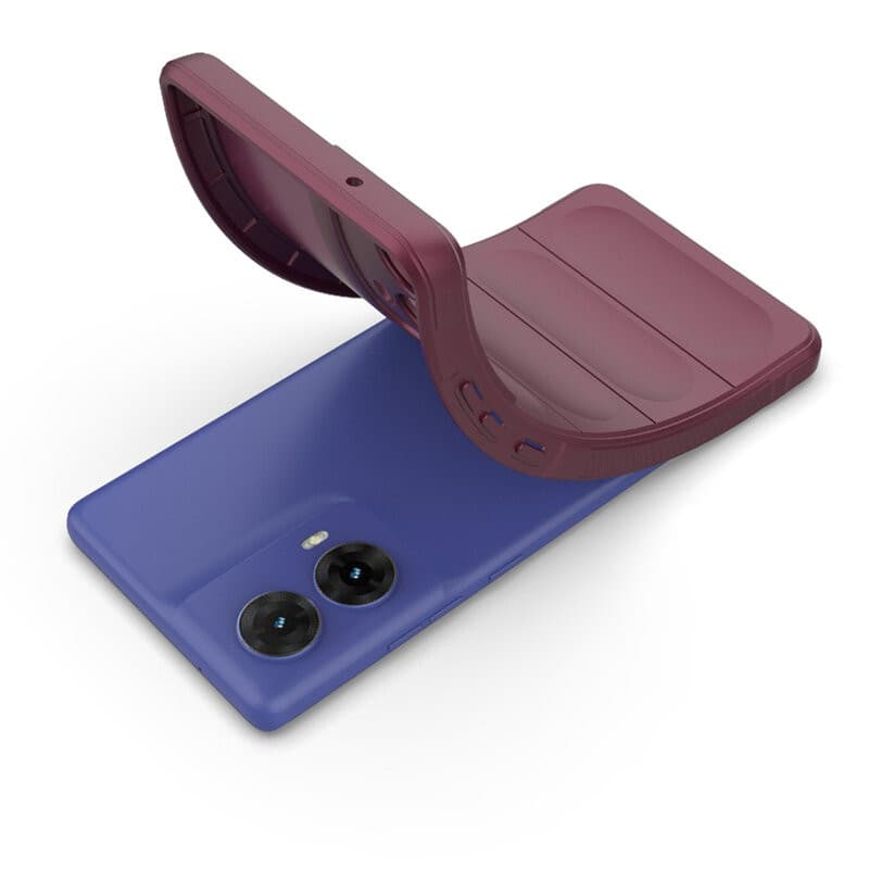 Husa Motorola Moto G85, Wave Silicone, protectie camera, catifea in interior, night black — 4