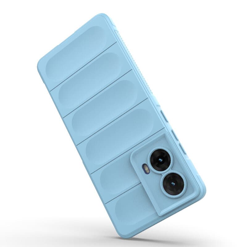 Husa Motorola Moto G85, Wave Silicone, protectie camera, catifea in interior, light purple — 6
