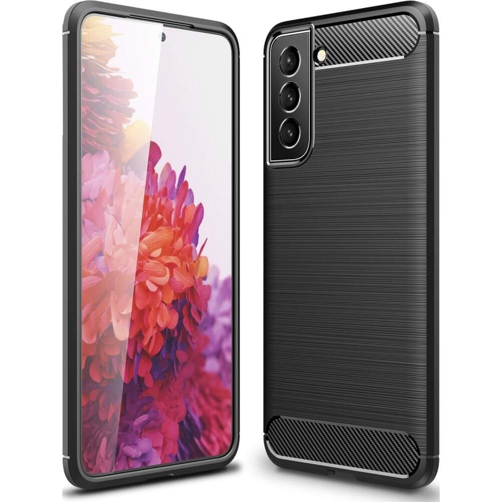 Husa protectie Samsung Galaxy S23, Carbon Stripe, TPU flexibil 2 mm, neagra — 2