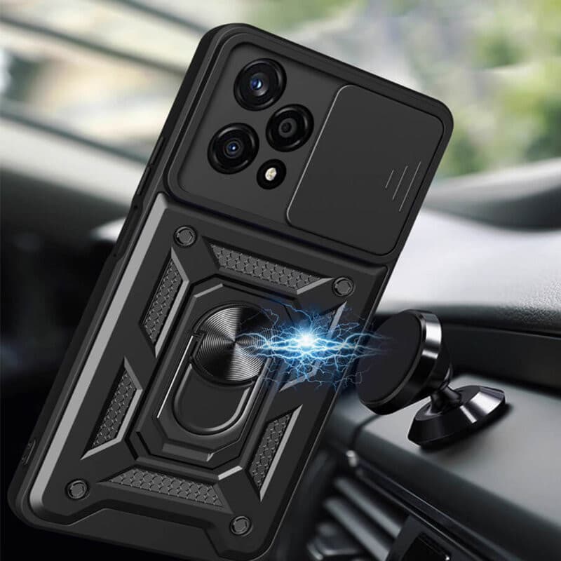 Husa Honor 200 Lite, Camshield Armor, inel sustinere, protectie camera, neagra — 3