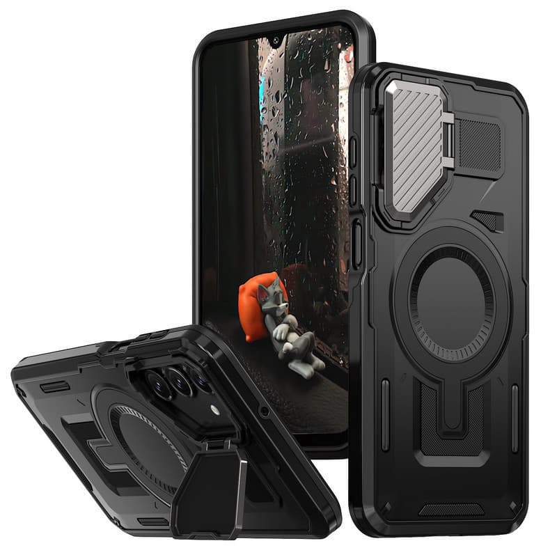 Husa Samsung Galaxy A15, Armor MagCase, CamBracket, neagra