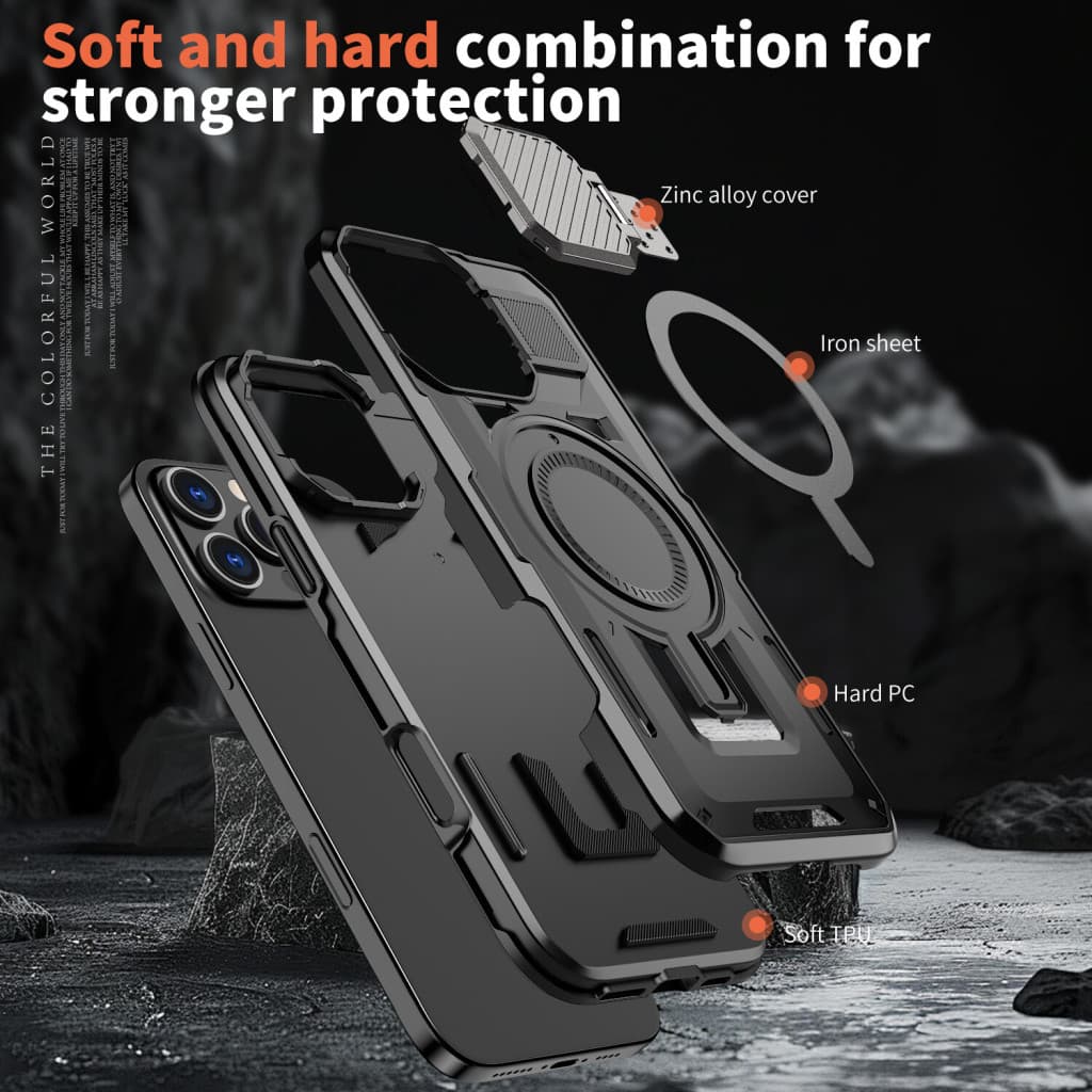 Husa iPhone 15 Pro Max, Armor MagCase, CamBracket, neagra — 2