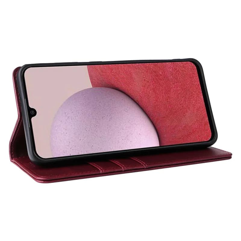 Husa Samsung Galaxy A17, Elegant Book Case, inchidere magnetica, rosu burgundy — 4