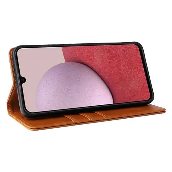 Husa Samsung Galaxy A17, Elegant Book Case, inchidere magnetica, maro — 3