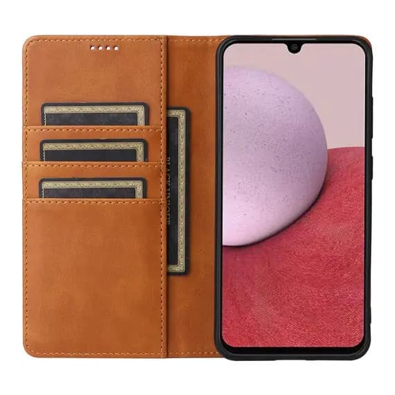 Husa Samsung Galaxy A17, Elegant Book Case, inchidere magnetica, maro — 4