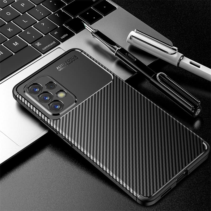 Husa Carbon Fiber pentru Samsung Galaxy A33 5G, aspect carbon, neagra — 4