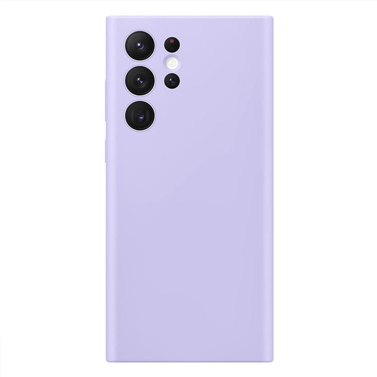 Husa Samsung Galaxy S25 Ultra, Luxury Silicone, catifea in interior, protectie camere, mov lila