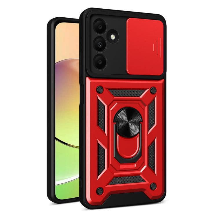 Husa Samsung Galaxy A36, Camshield Armor, inel sustinere, protectie camera, rosie