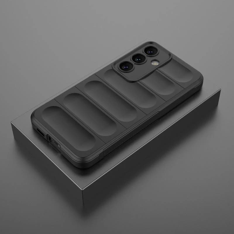 Husa Samsung Galaxy A36, Wave Silicone, protectie camera, catifea in interior, deep green — 5
