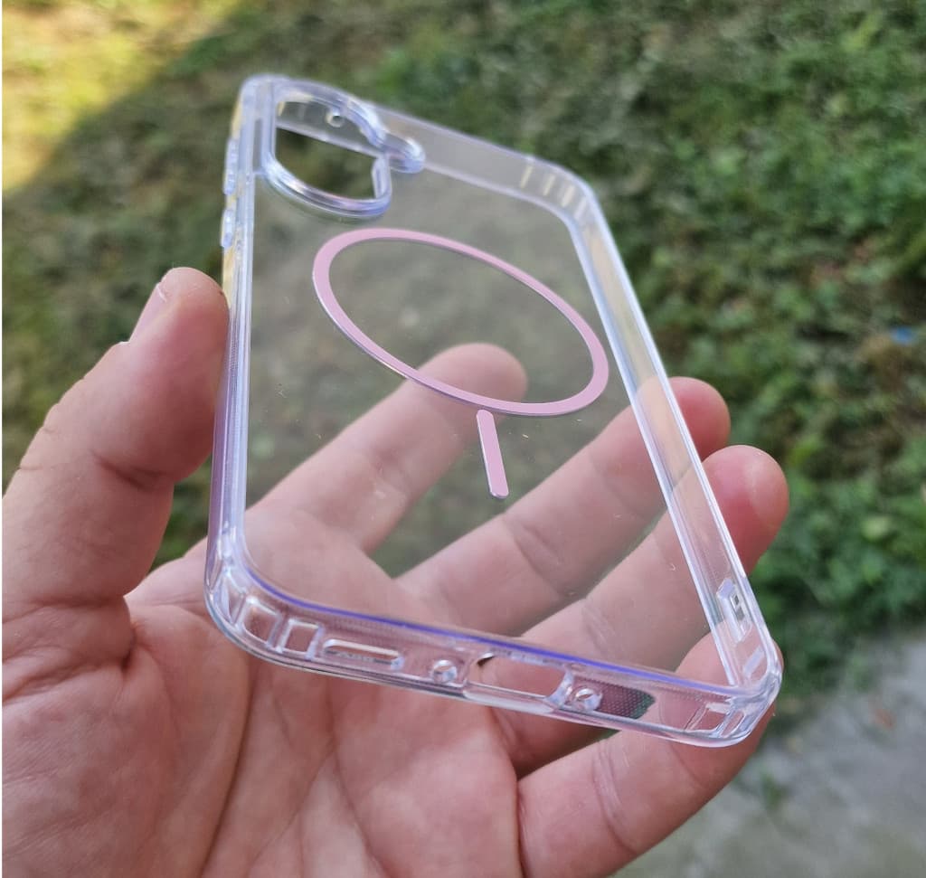 Husa protectie Samsung Galaxy A06, Colorful MagSafe, TPU, clear pink — 3