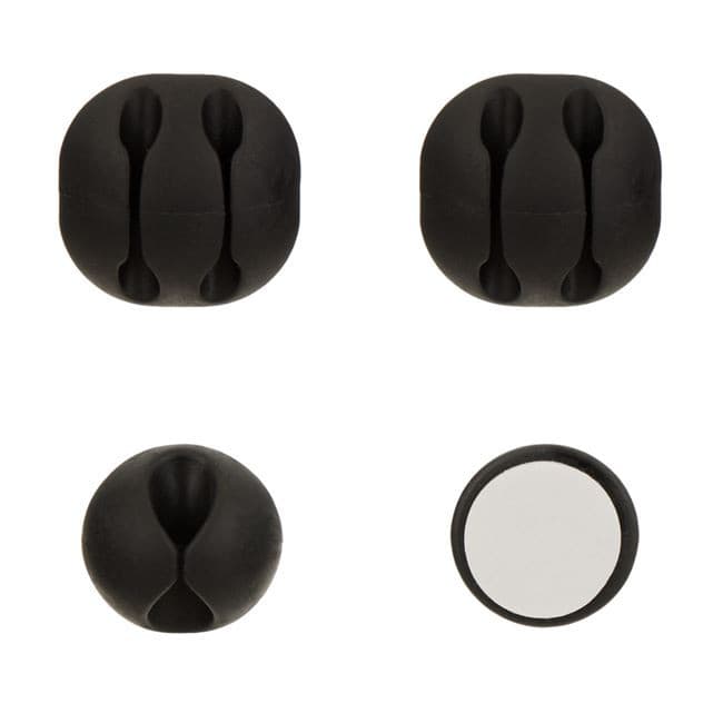 Set 4 organizatoare cabluri, negre — 2