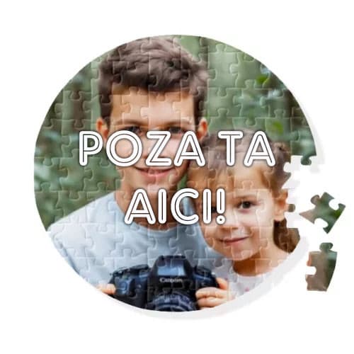 Puzzle personalizat cu poza ta, rotund, 20 cm, 42 piese — 2