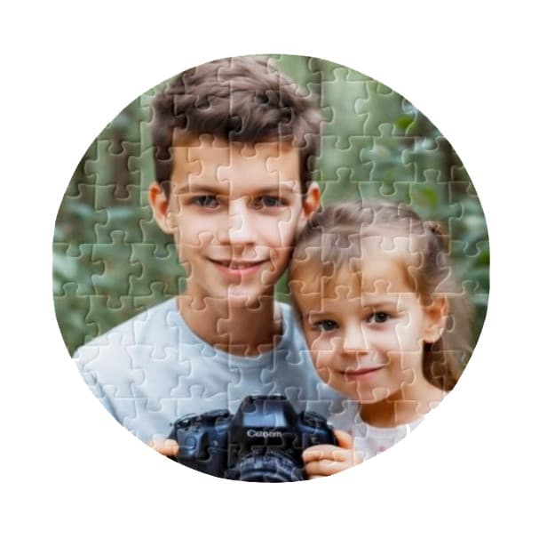 Puzzle personalizat cu poza ta, rotund, 20 cm, 42 piese — 4
