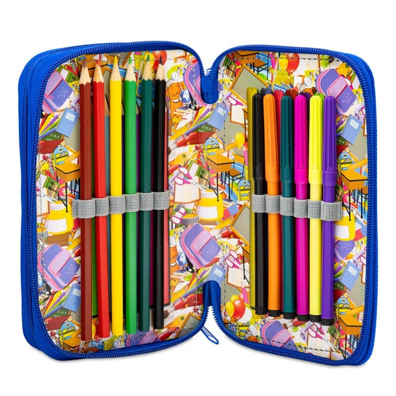 Penar echipat CNX Bufnita, 2 fermoare, 20 de piese incluse, 20 x 12.5 x 4 cm, albastru — 3