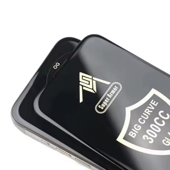 Folie de sticla Samsung Galaxy A03s, Big Curve 300CC, 0.55 mm, margini curbate, negre — 2