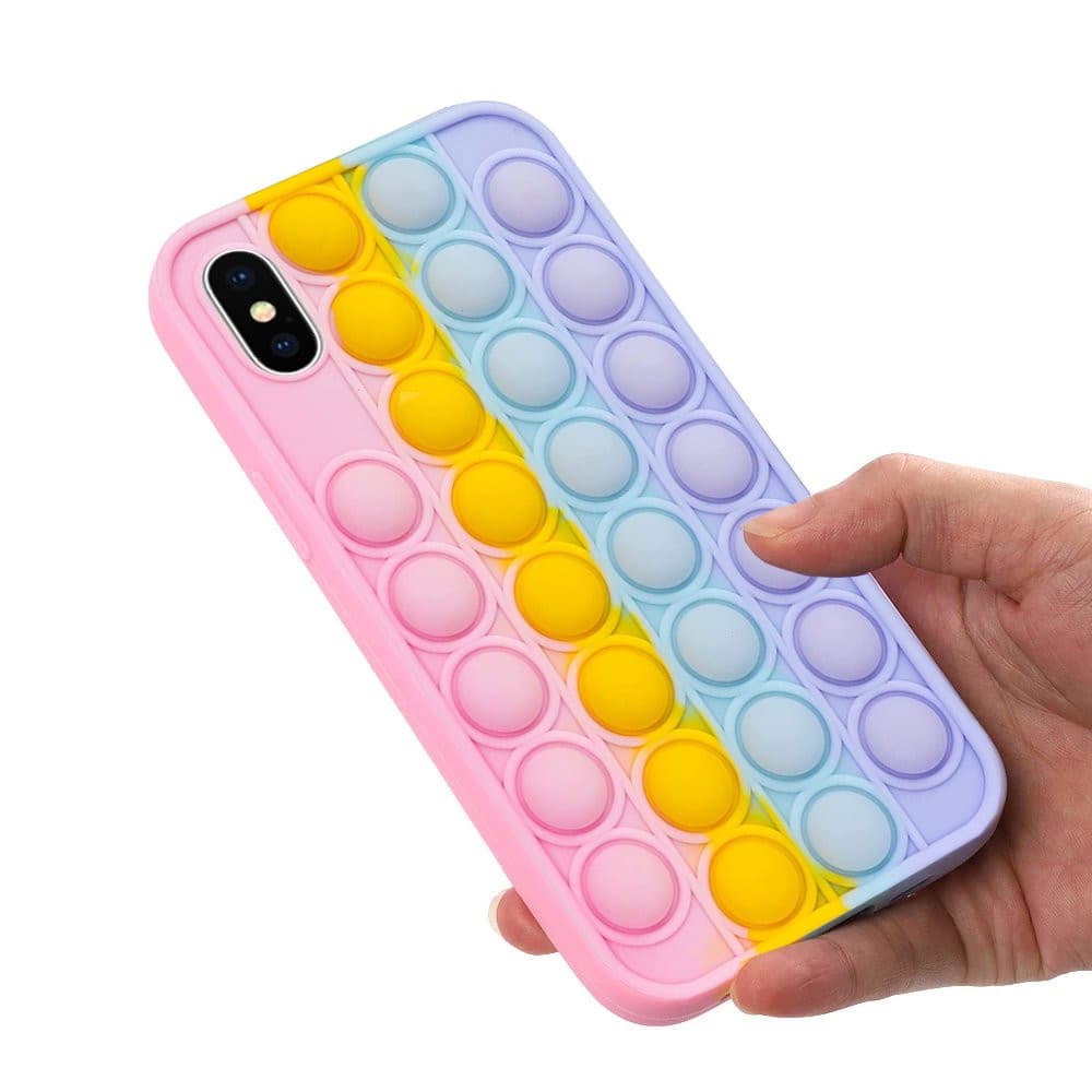 Husa antistres tip Pop It! pentru iPhone XR, multicolora — 4