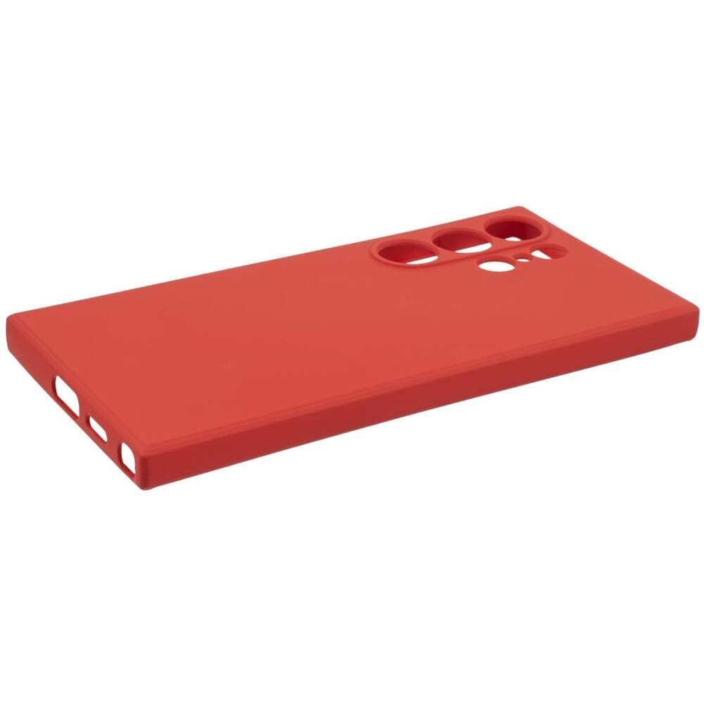 Husa Samsung Galaxy S24 Ultra, Luxury Silicone, catifea in interior, protectie camere, rosie — 3
