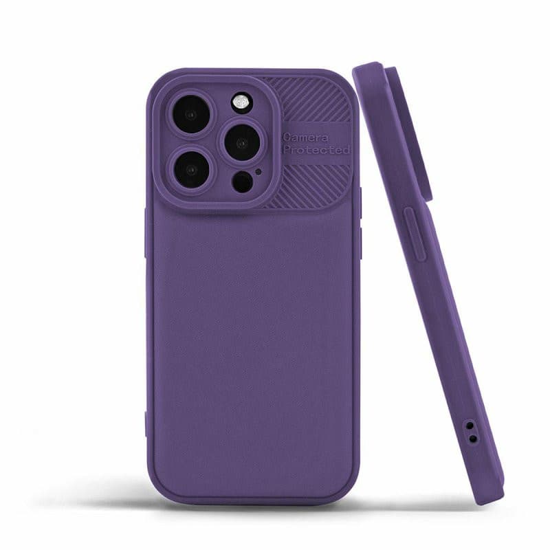 Husa Apple iPhone 12 Pro, Camera Protect, silicon moale, flexibil, mov — 2
