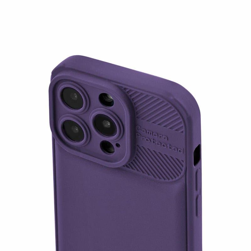 Husa Apple iPhone 12 Pro, Camera Protect, silicon moale, flexibil, mov — 3