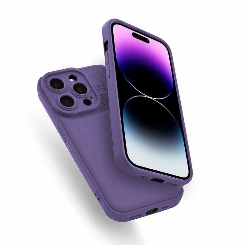 Husa Apple iPhone 12 Pro, Camera Protect, silicon moale, flexibil, mov — 4