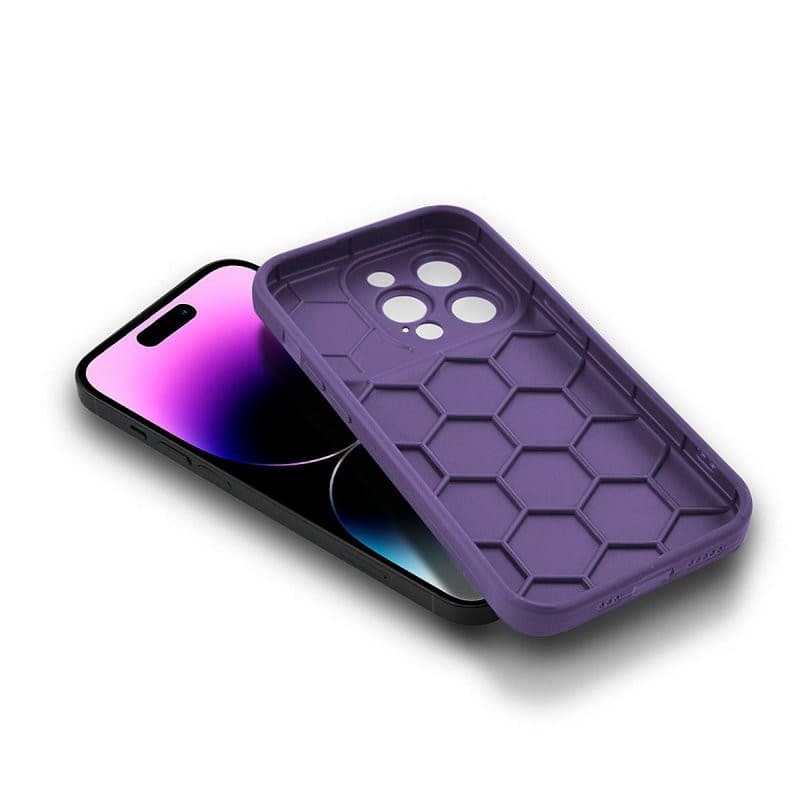 Husa Apple iPhone 12 Pro, Camera Protect, silicon moale, flexibil, mov — 5