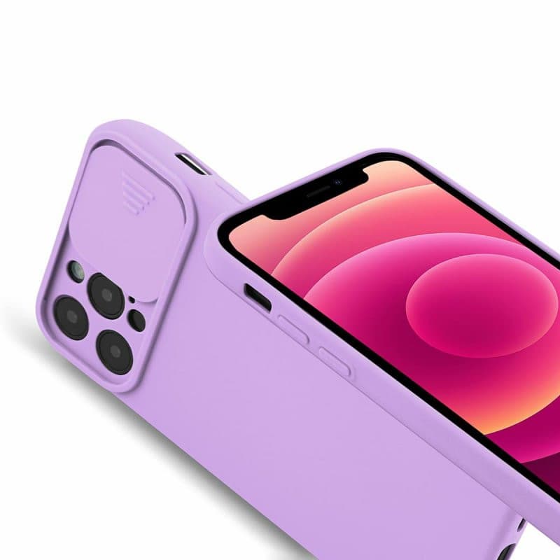 Husa Apple iPhone 12 Pro Max, Slide TPU, silicon moale, flexibil, mov lila — 3