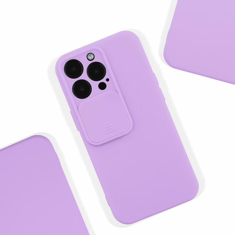 Husa Apple iPhone 13 Pro, Vertical Slide TPU, silicon moale, flexibil, mov lila — 2