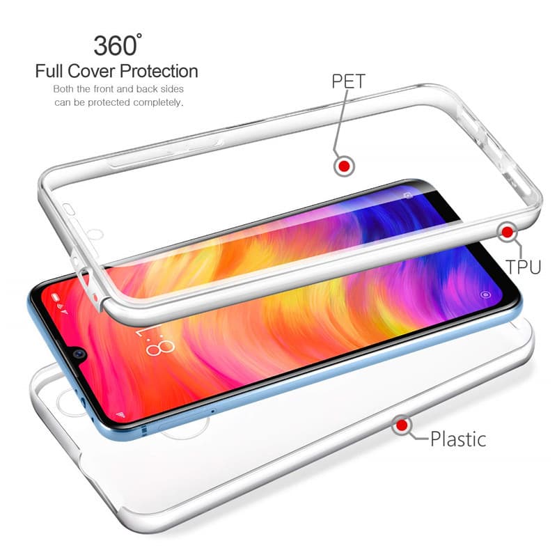 Husa protectie Samsung Galaxy A32 4G LTE (fata + spate) Fully PC & PET 360°, transparenta — 4