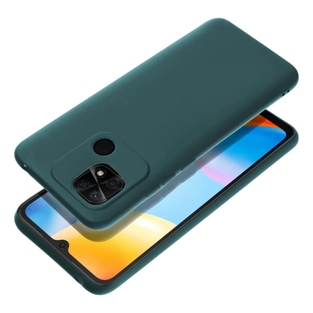 Husa Xiaomi Redmi 10C, Matt TPU, silicon moale, verde inchis — 2