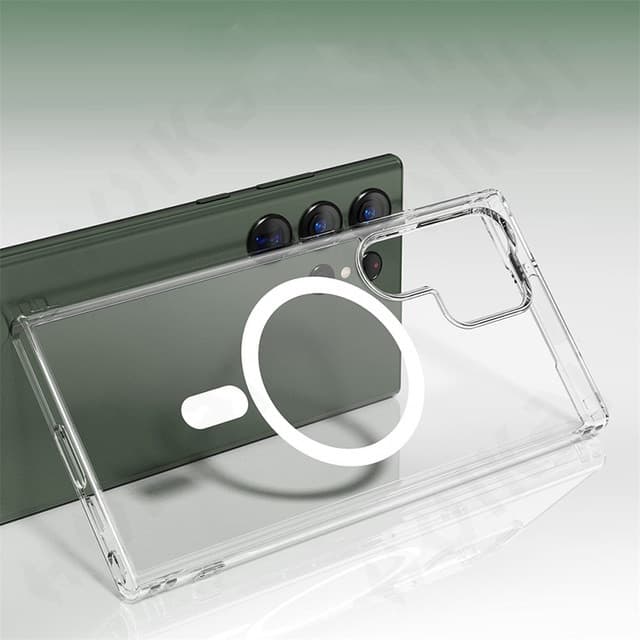 Husa protectie Samsung Galaxy S24 Ultra, compatibila MagSafe, hybrid PC + TPU, transparenta — 2