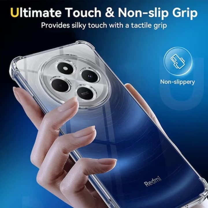 Husa Xiaomi Redmi 14C, TPU transparent, intarituri in colturi, grosime 1,5 mm — 4