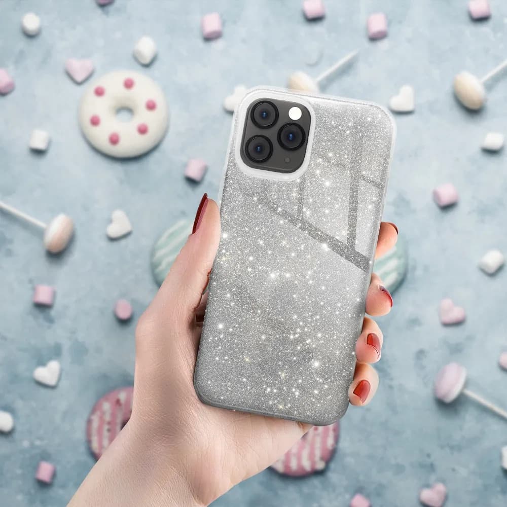 Husa protectie Samsung Galaxy A35, Luxury Glitter, argintie — 4
