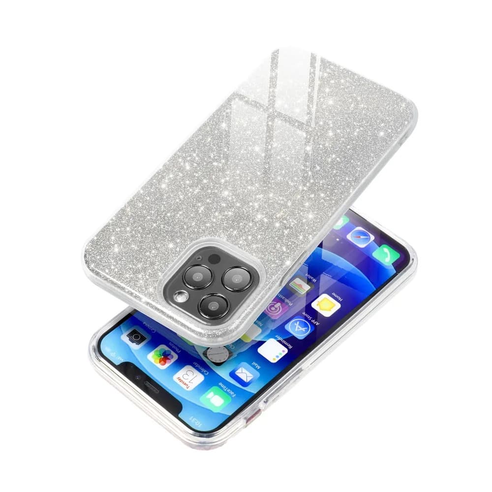 Husa protectie Samsung Galaxy A35, Luxury Glitter, argintie — 5