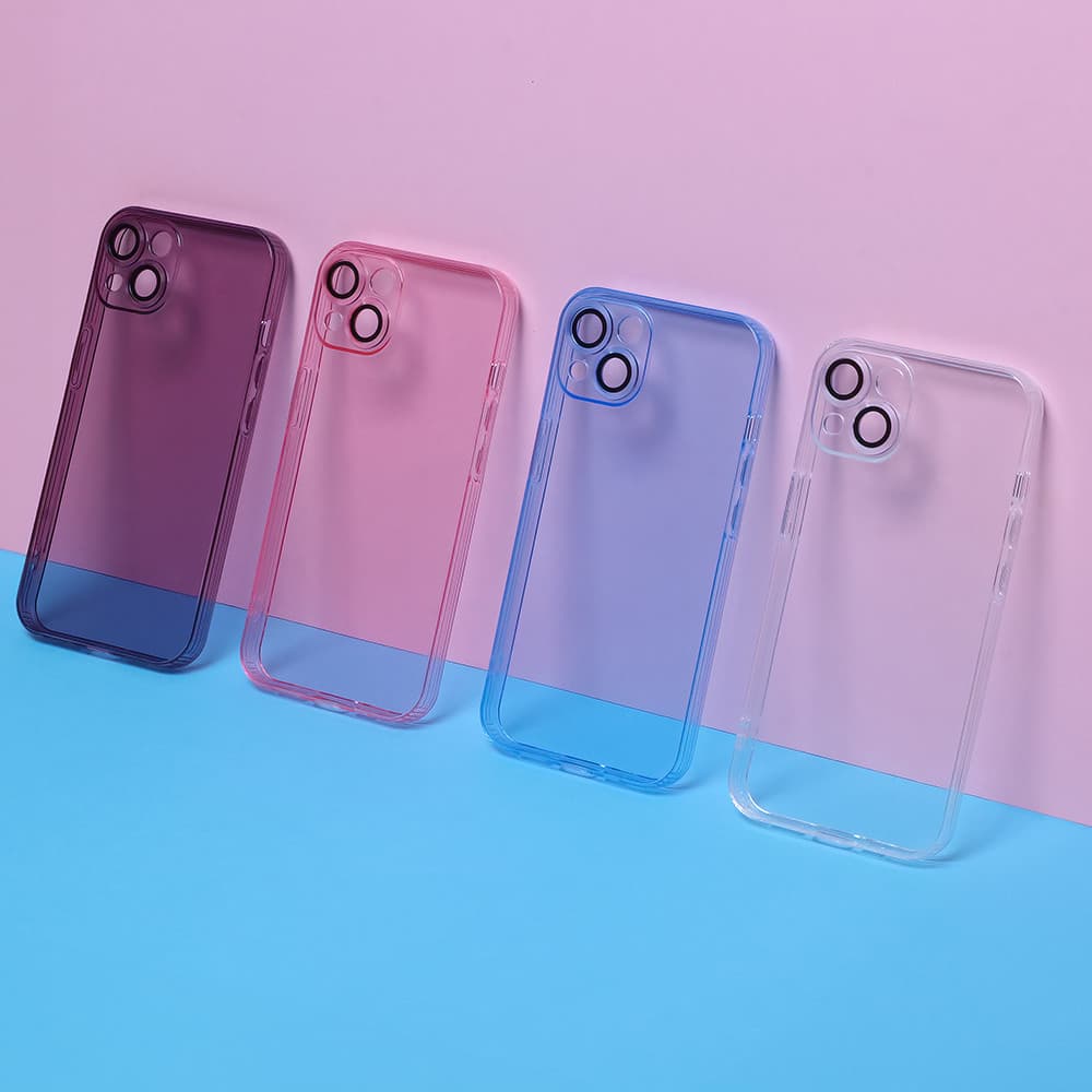 Husa Samsung Galaxy A15, Slim Color, TPU mov transparent, protectie camere — 5
