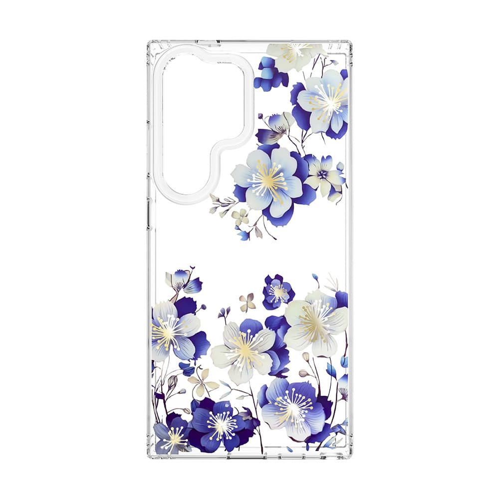 Husa Samsung Galaxy S24 Ultra, IMD Print Case, TPU flexibil, transparent, Floral — 2