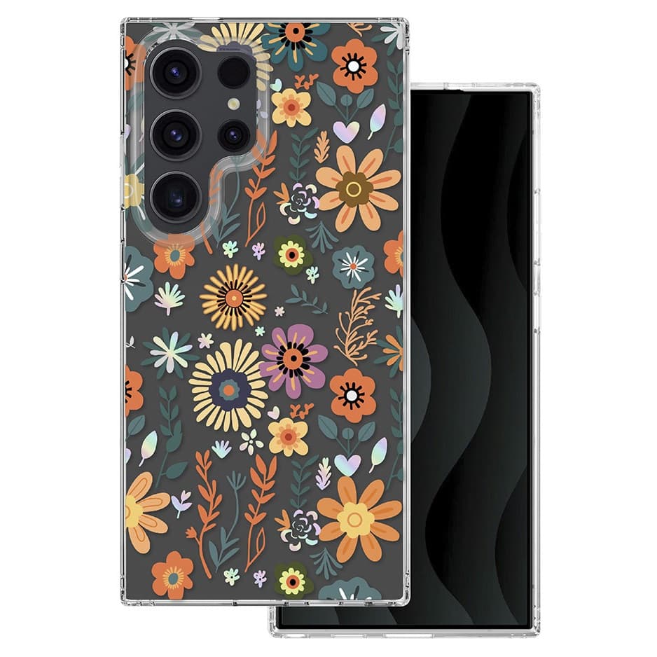 Husa Samsung Galaxy S24 Ultra, IMD Print Case, TPU flexibil, transparent, Field