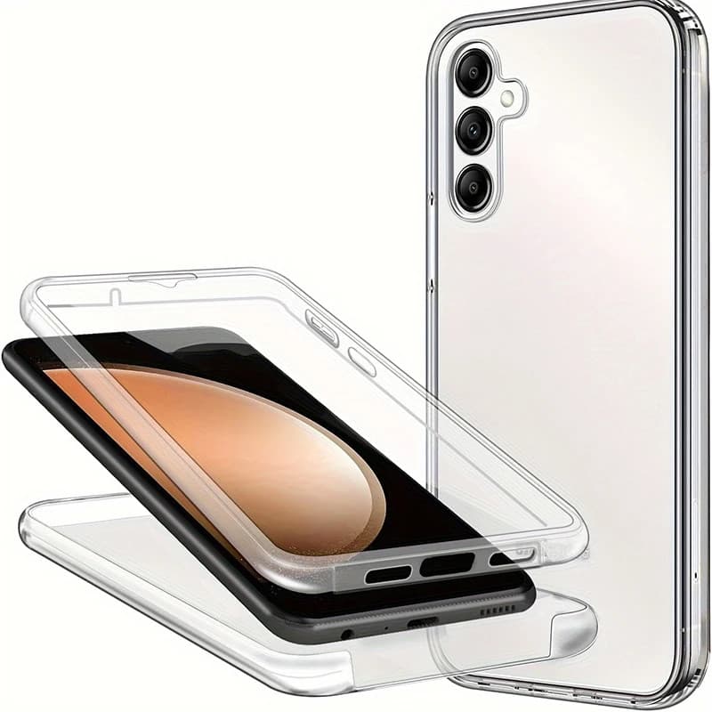 Husa protectie Samsung Galaxy S24 Ultra (fata + spate) Fully PC & PET 360°, transparenta — 2
