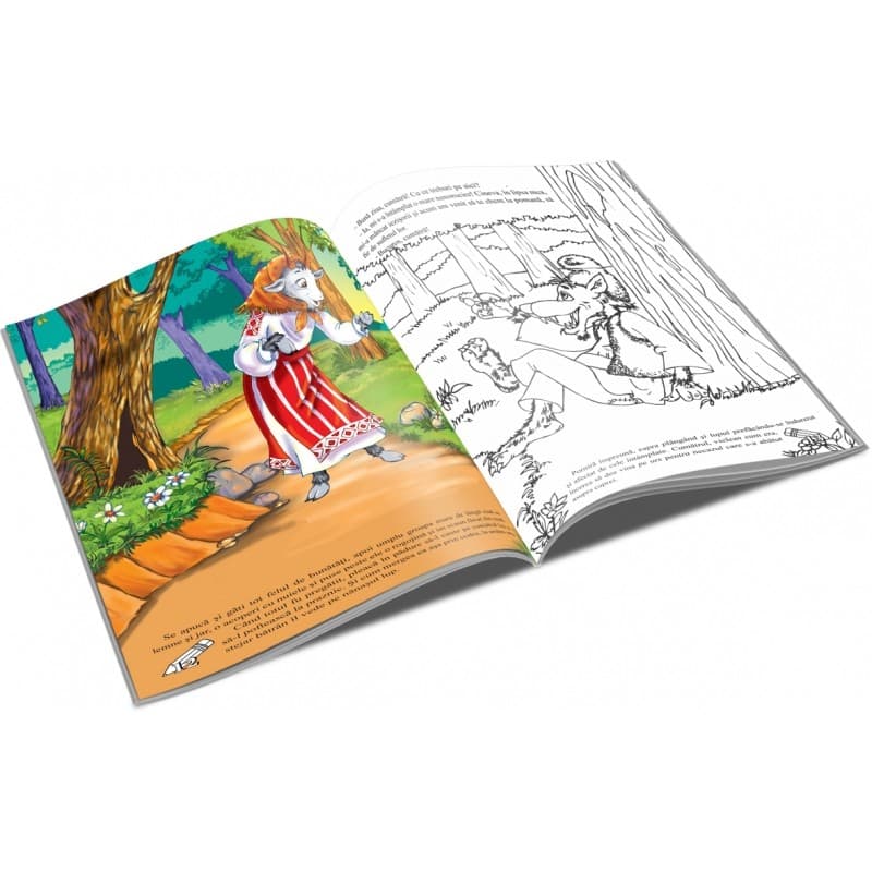 Carte de citit si colorat A5, editura Unicart, Capra cu trei iezi — 2