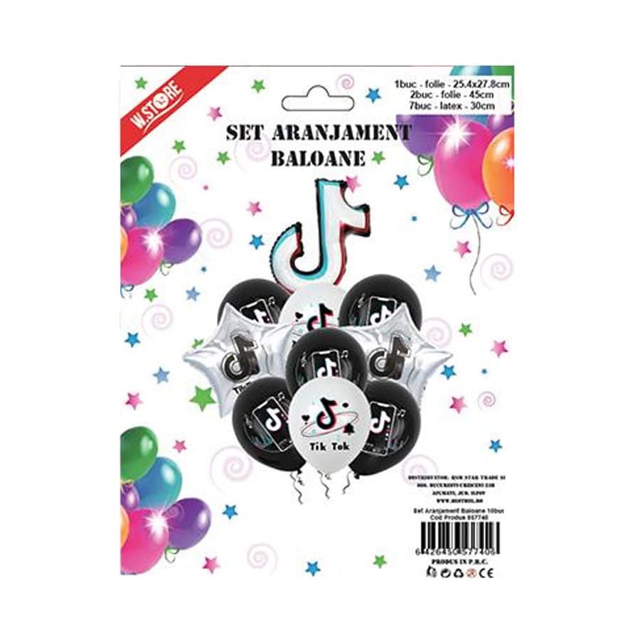 Set 10 baloane model "Tik-Tok" — 2