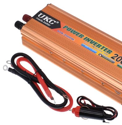 Invertor auto UKC SSK-2000W, 12V/220V, port USB 5V, putere 2000W — 2