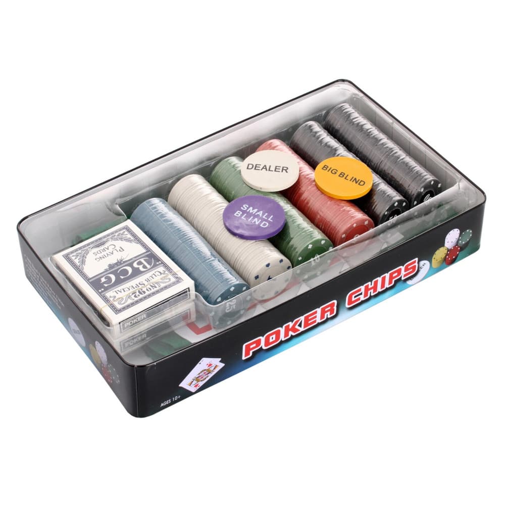Set poker 300 jetoane Poker Box, în cutie metalica — 2