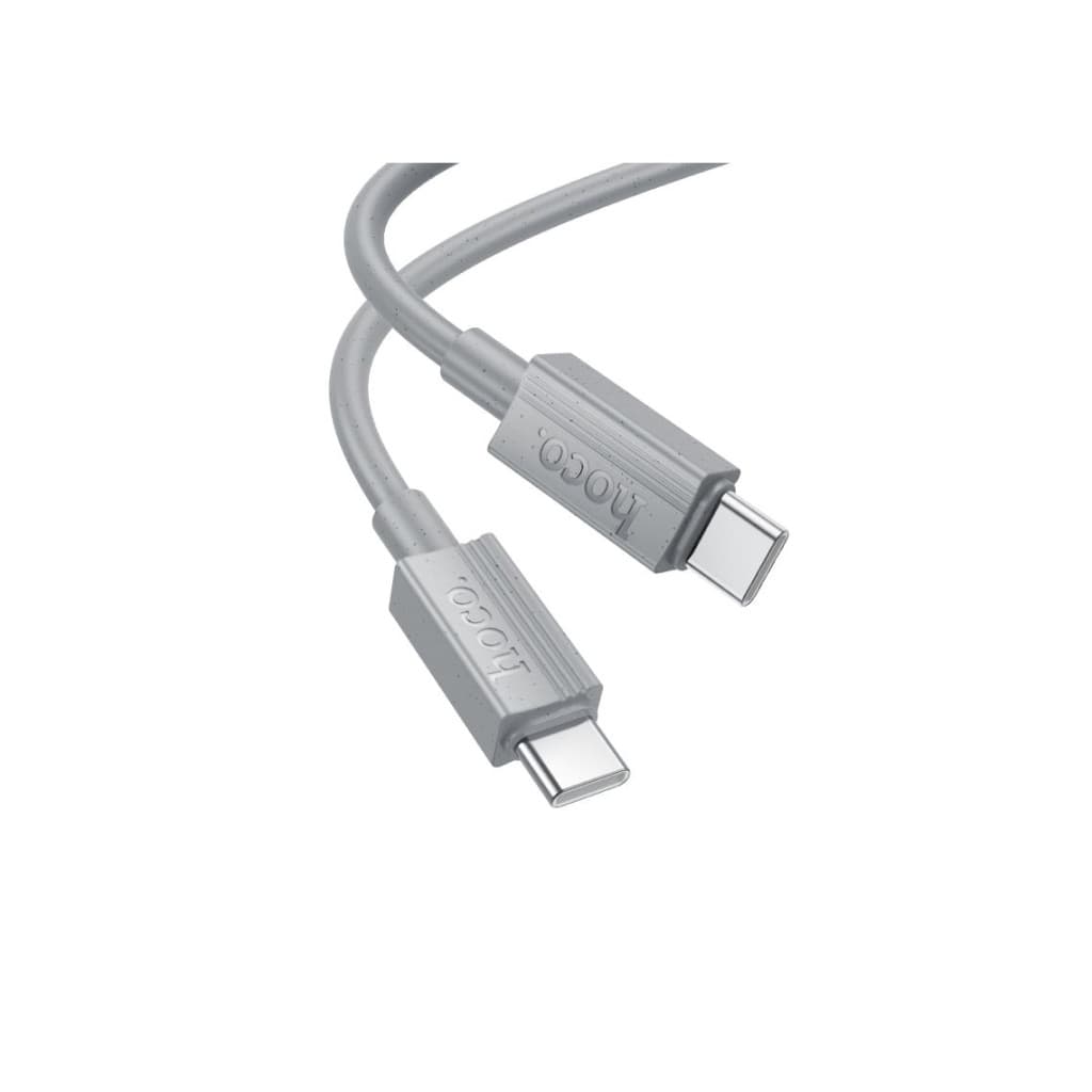 Cablu de date si incarcare Hoco X107, Type-C to Type-C, PD60W, QC3.0, 3A, 1 m, incarcare rapida, gri — 2