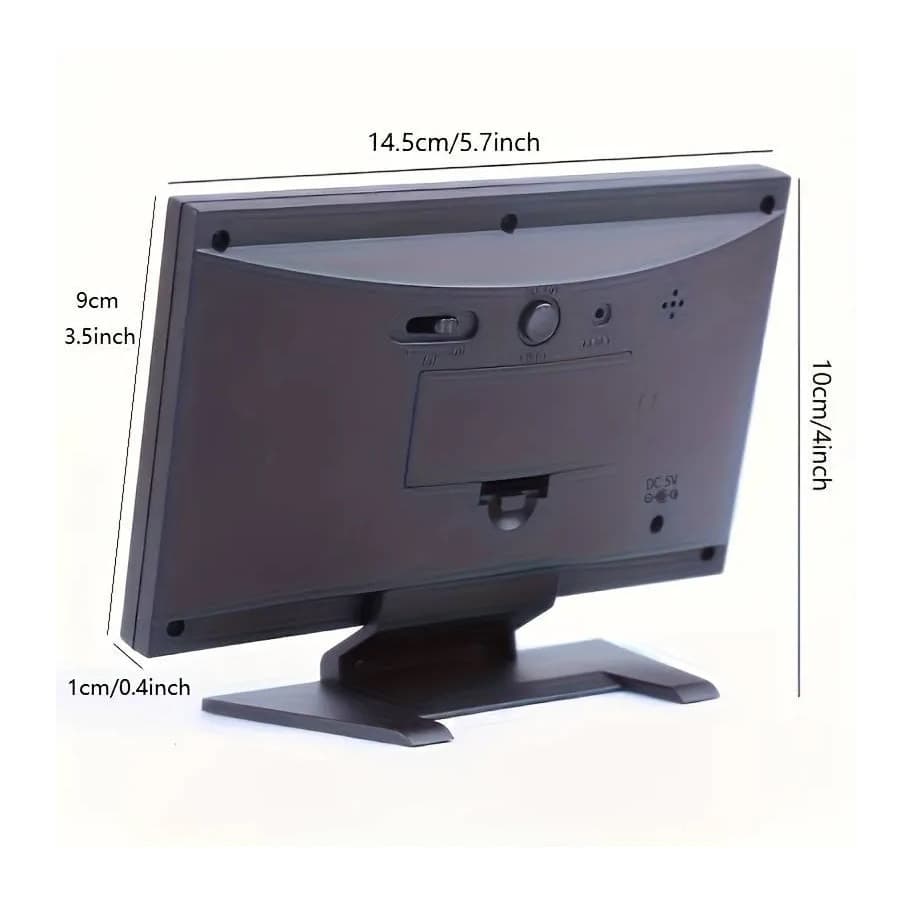 Statie meteo de interior IDK 8082T, ceas, alarma, umiditate, temperatura, afisare ora, data, LCD color, negru — 4
