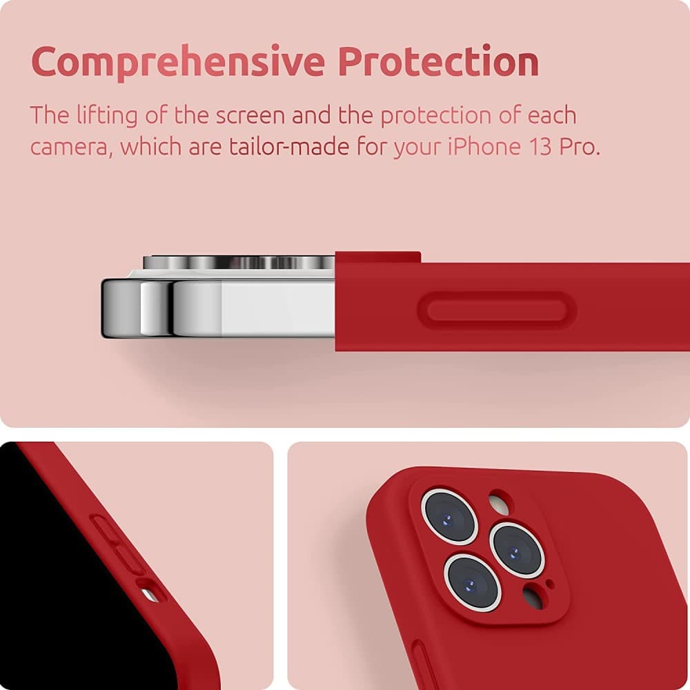 Husa Samaung Galaxy S25 FE Luxury Silicone, catifea in interior, protectie camere, rosu — 3